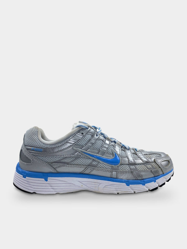 Nike P-6000 Metallic Platinum Pure Platinum Metallic Argenté University Bleu