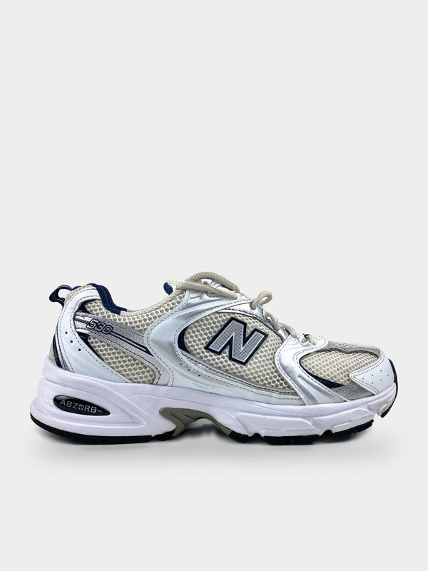 New Balance 530 White Silver Navy