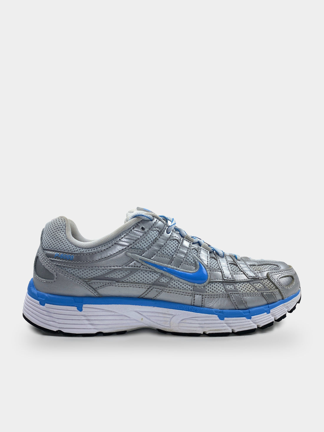 Nike P-6000 Metallic Platinum Pure Platinum Metallic Argenté University Bleu