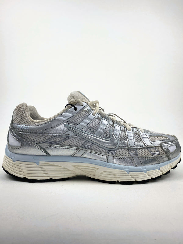 Nike P-6000 White Blue Tint Sail Metallic Silver