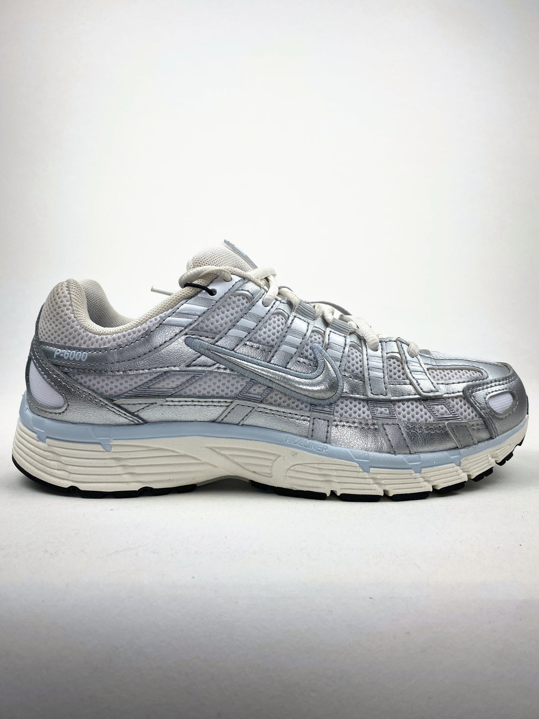Nike P-6000 White Blue Tint Sail Metallic Silver